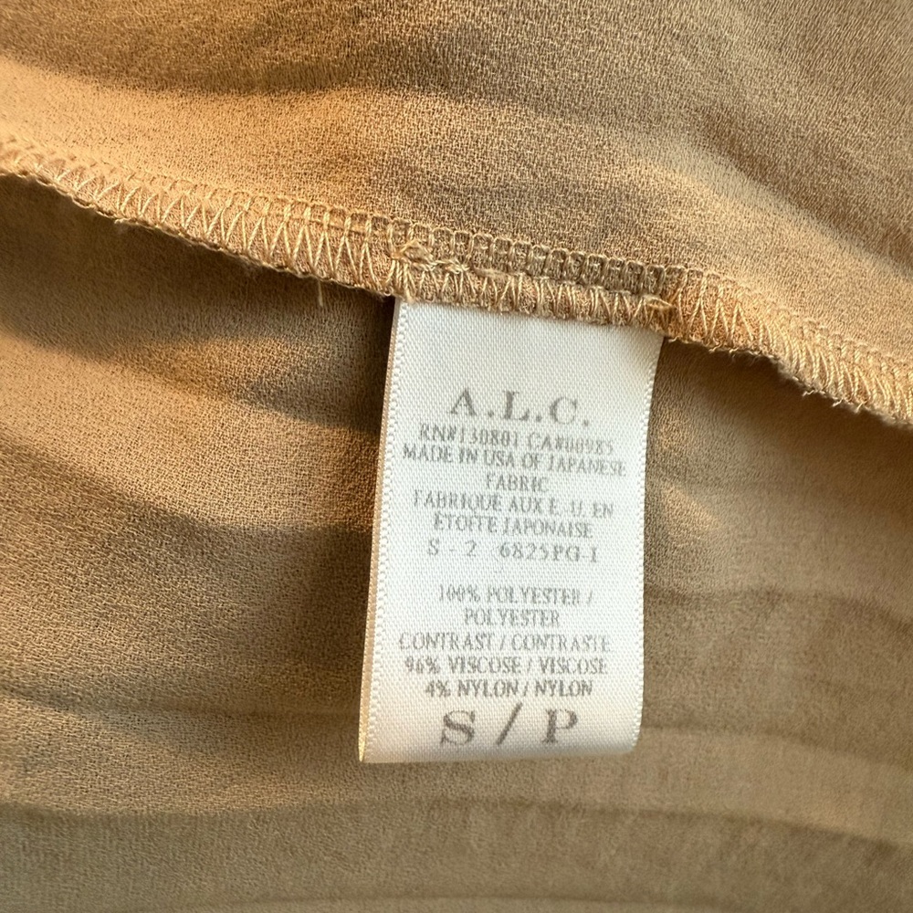 ALC White & Tan Maxi Dress Sz S/P - Picture 4 of 4